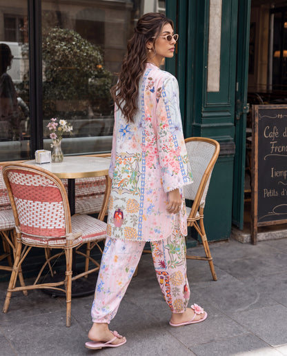 Pastel Floral Swiss Lawn Co-Ord Set