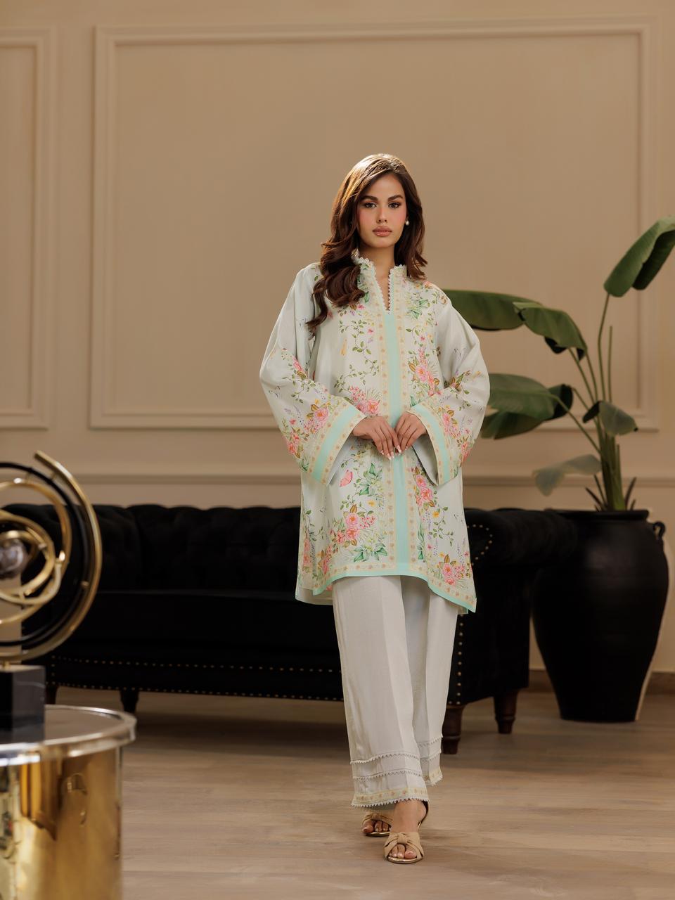 Printed Kurta and pants- (9562)