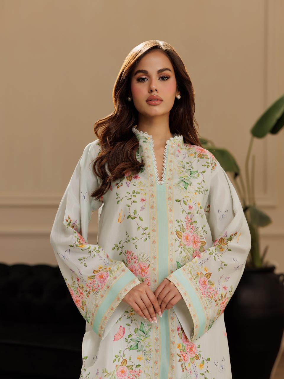 Printed Kurta and pants- (9562)