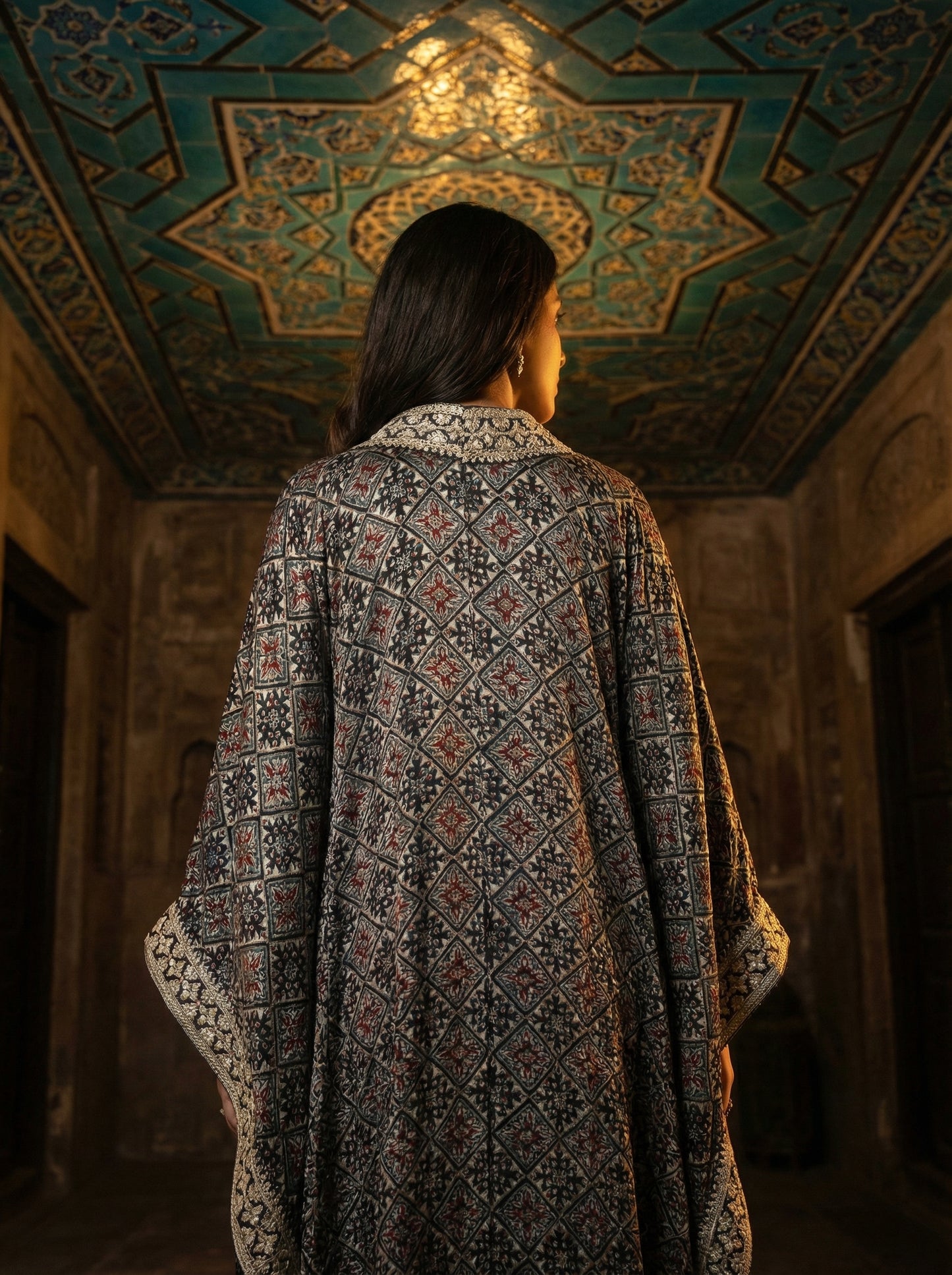 An Ajrakh Kaftan- (MUF-630)