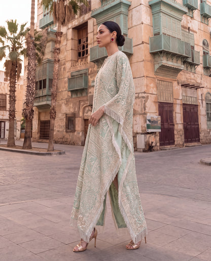 Soft Celadon Green Kaftan-(KTN-11700)