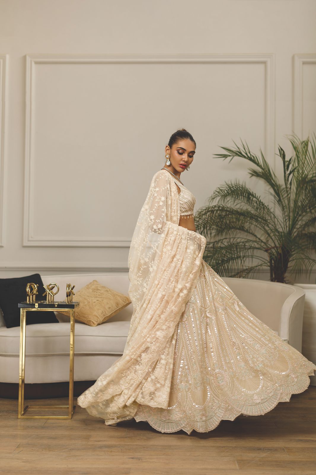 Ghagra and choli and dupatta set- (8424)