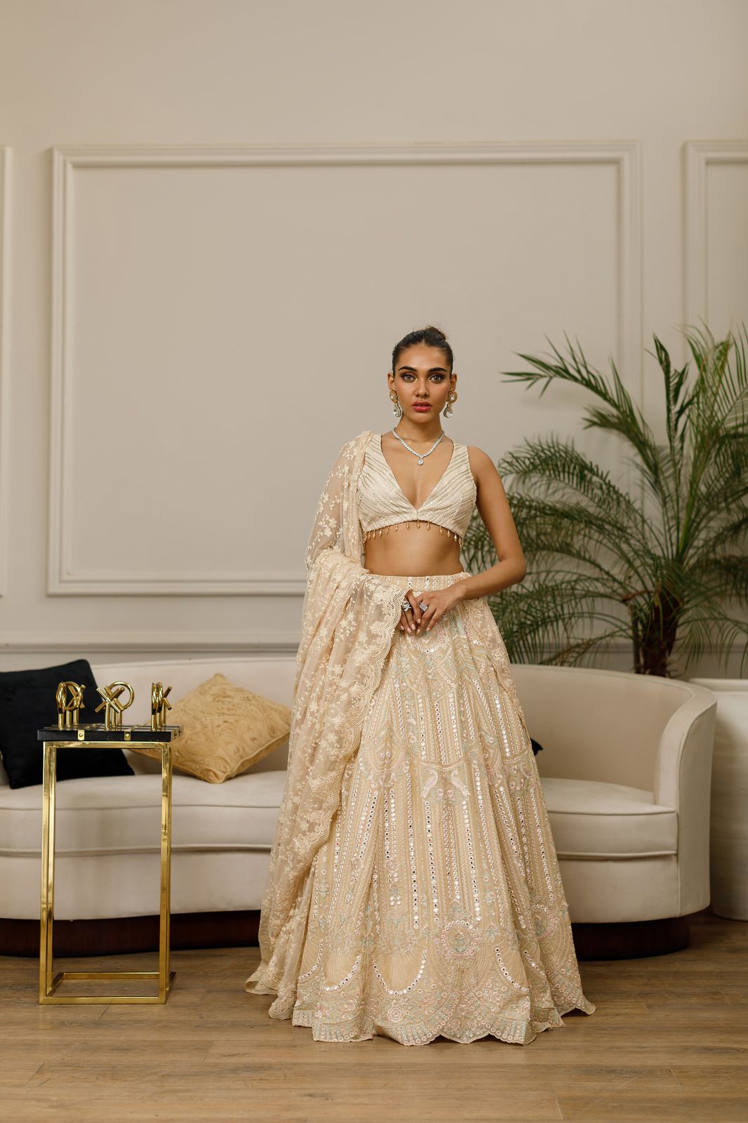 Ghagra and choli and dupatta set- (8424)