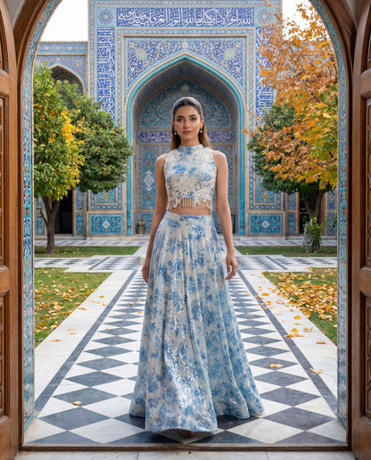 A ghagra and crop top set- (BCB-9)