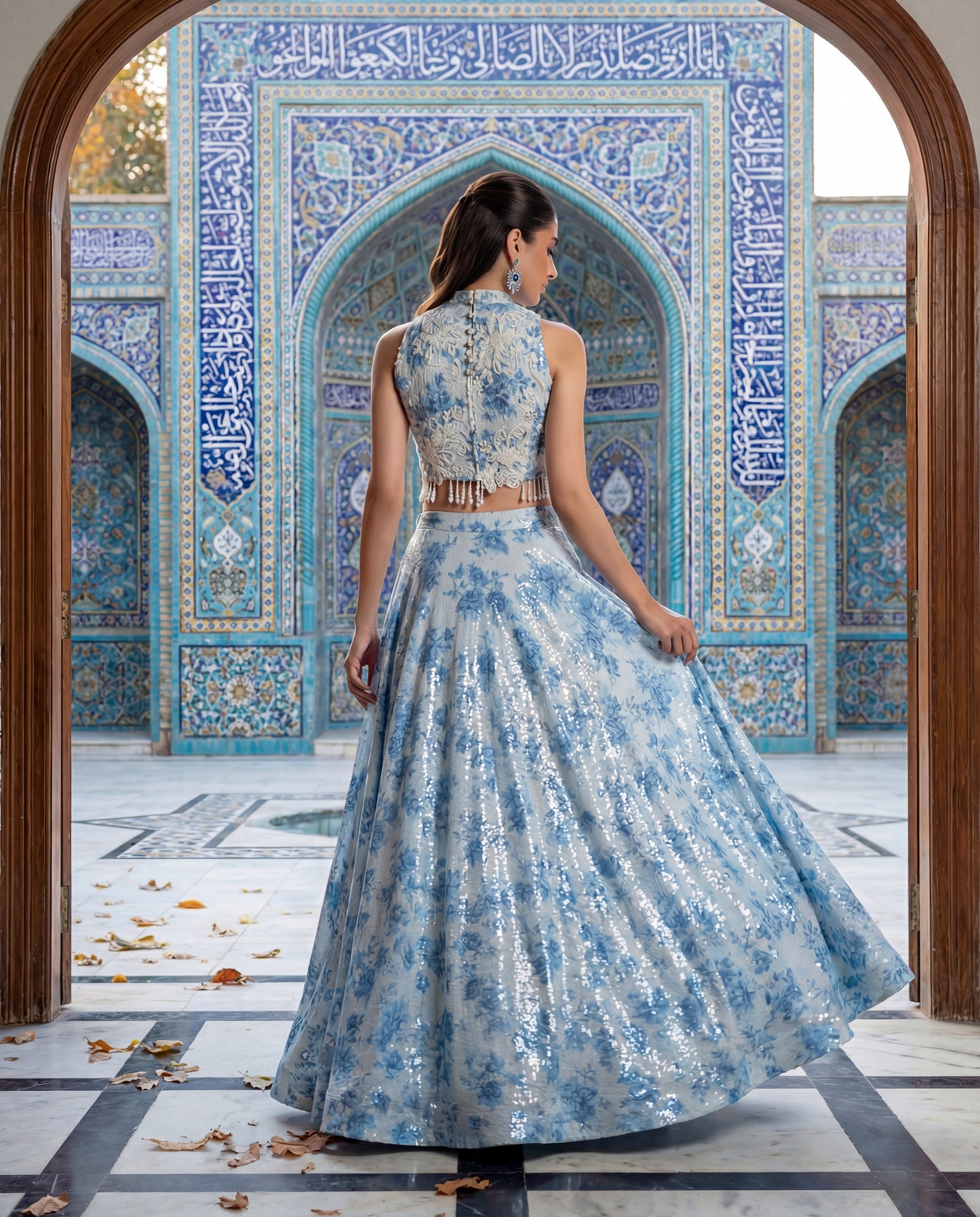 A ghagra and crop top set- (BCB-9)
