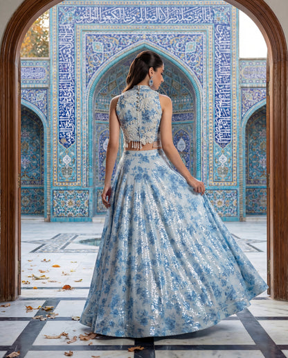 A ghagra and crop top set- (BCB-9)