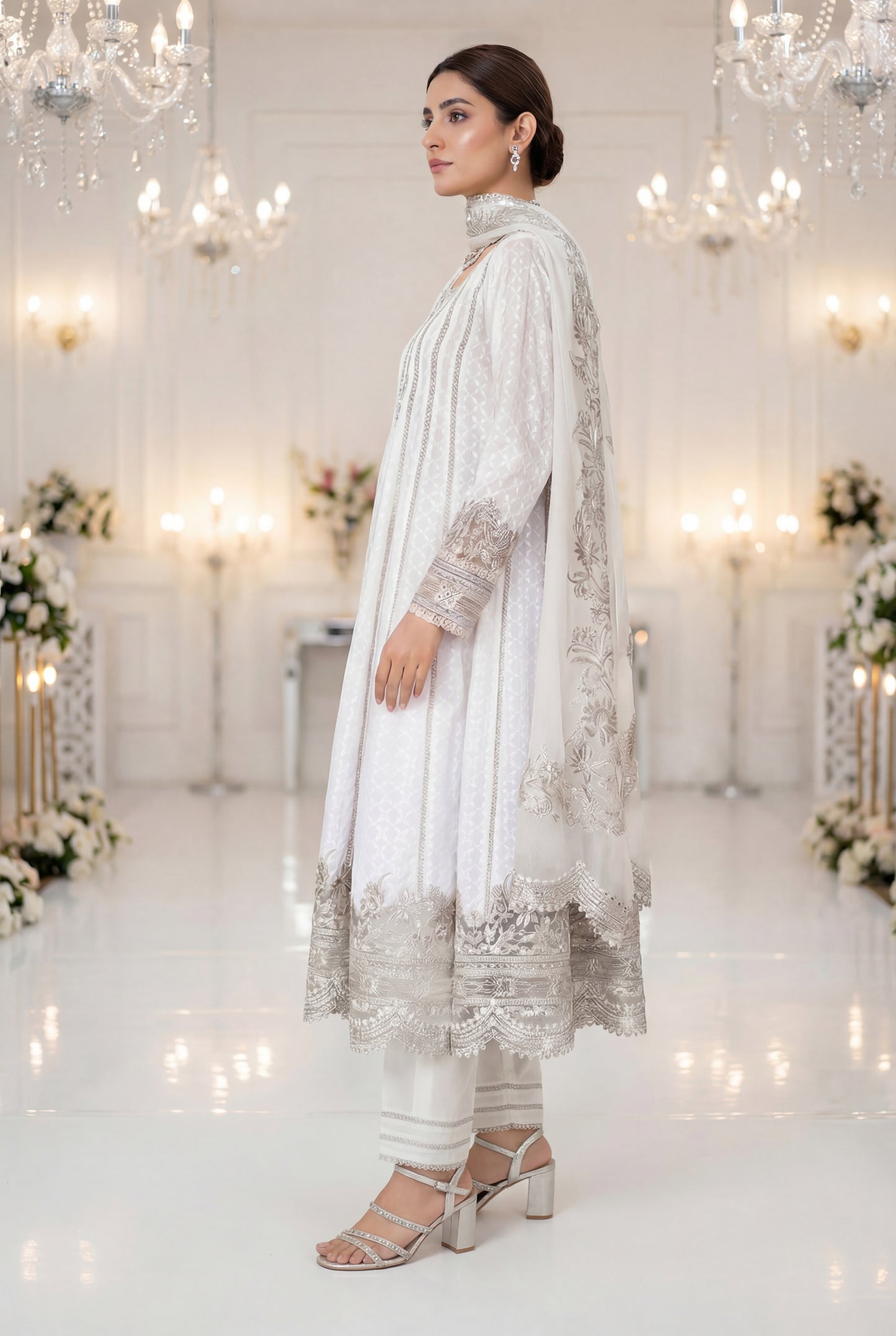 An Anarkali set-(OW-4500)