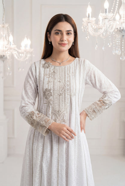 An Anarkali set-(OW-4500)