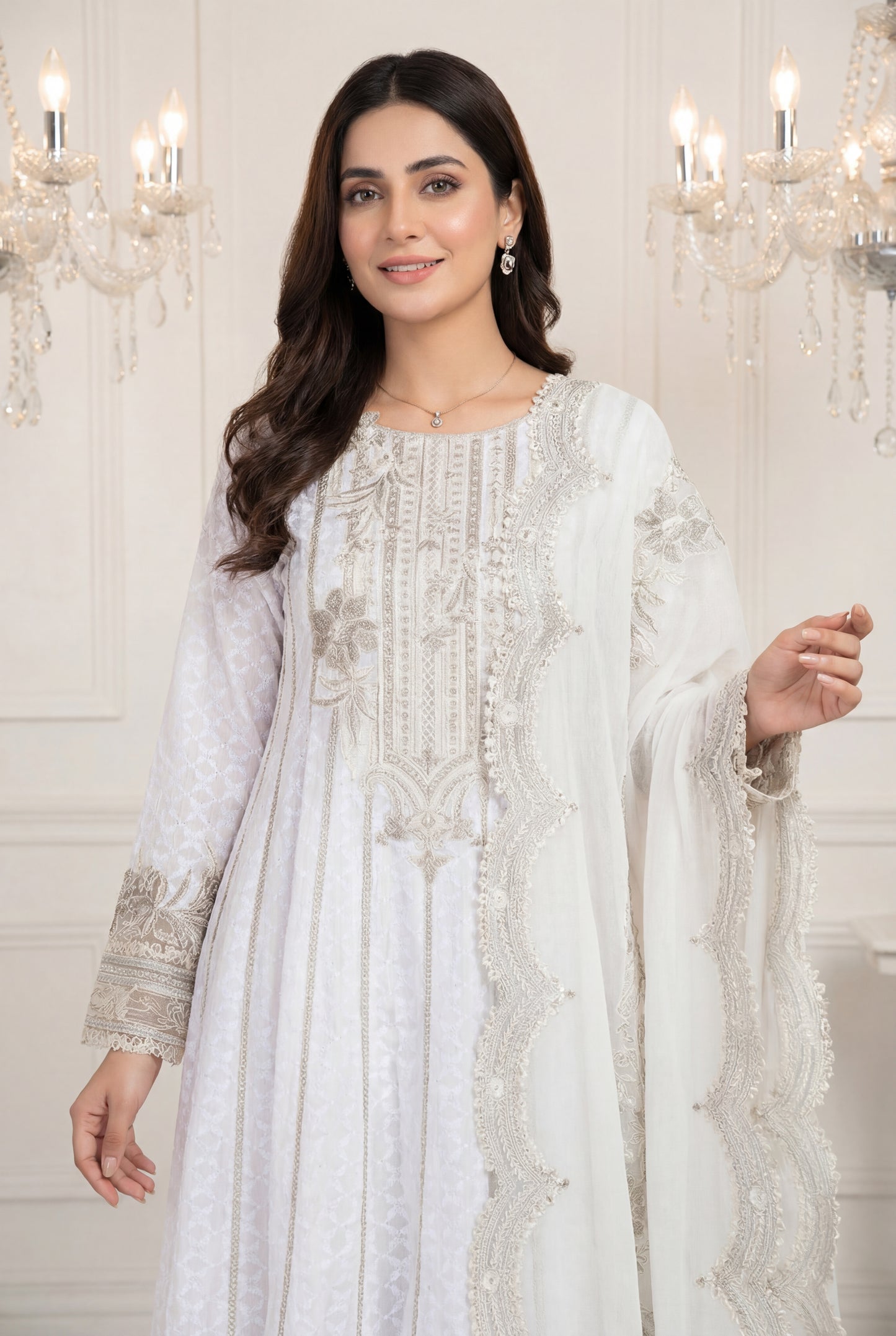 An Anarkali set-(OW-4500)