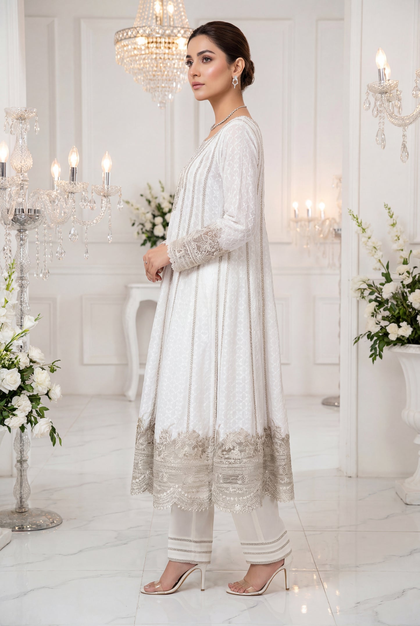 An Anarkali set-(OW-4500)