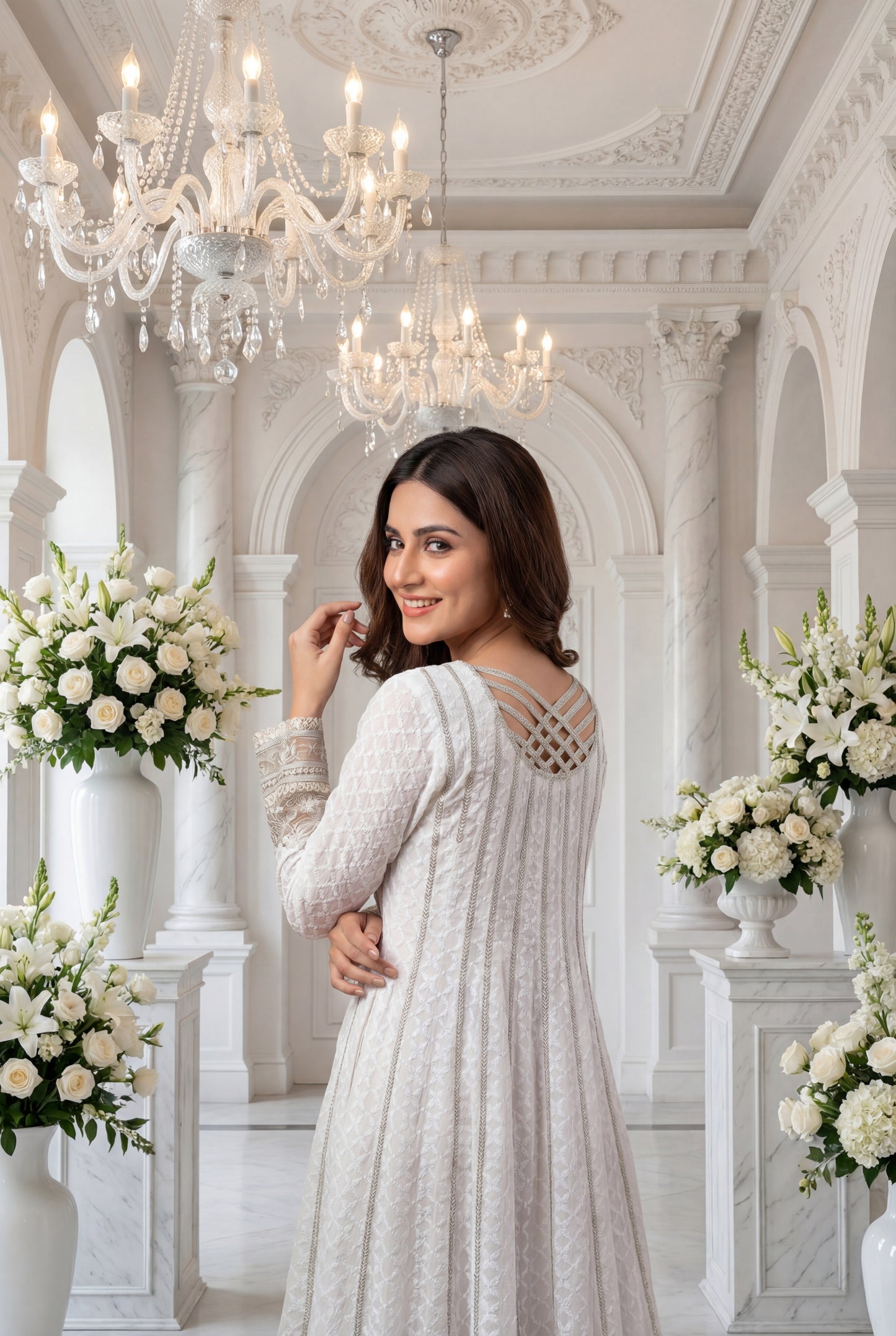 An Anarkali set-(OW-4500)