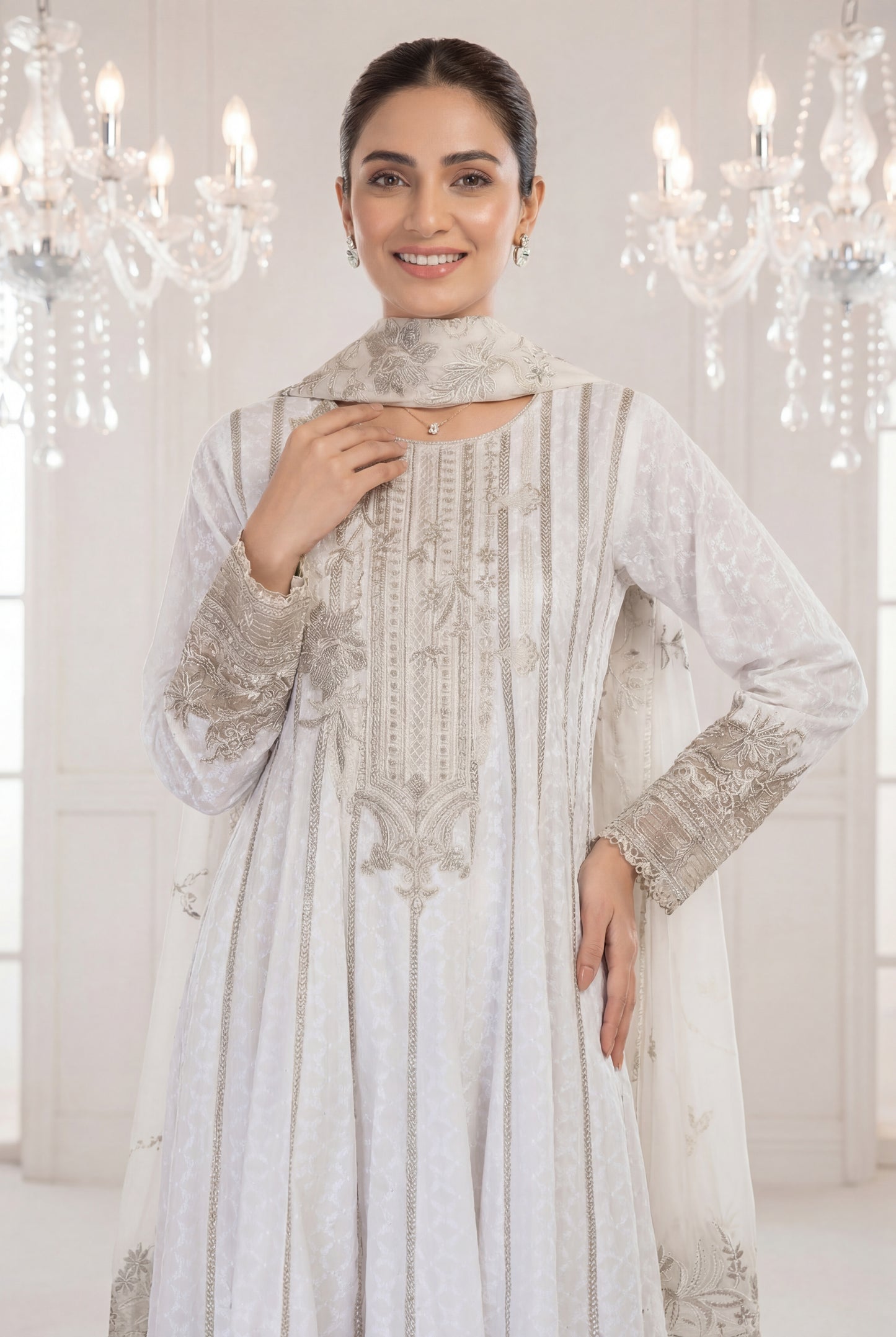 An Anarkali set-(OW-4500)