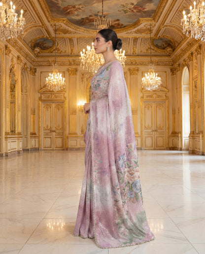 A sequinned sari- (CG-900)