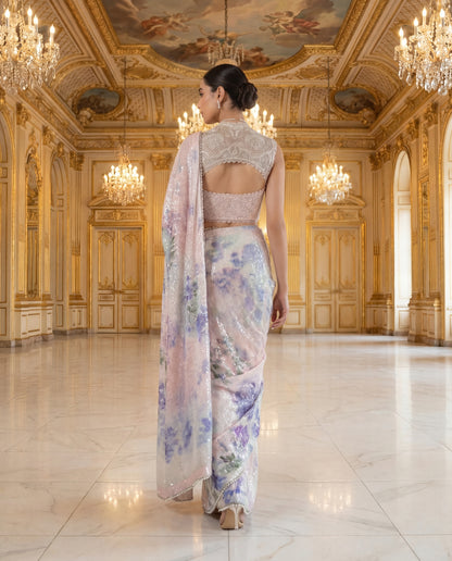 A sequinned sari-(CGL-4500)