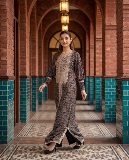 An Ajrakh kurta- (JAR-1430)