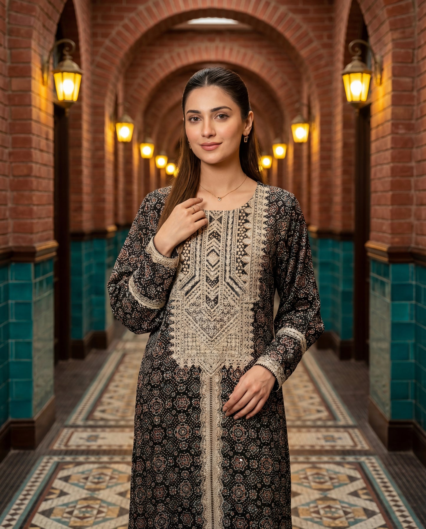 An Ajrakh kurta- (JAR-1430)