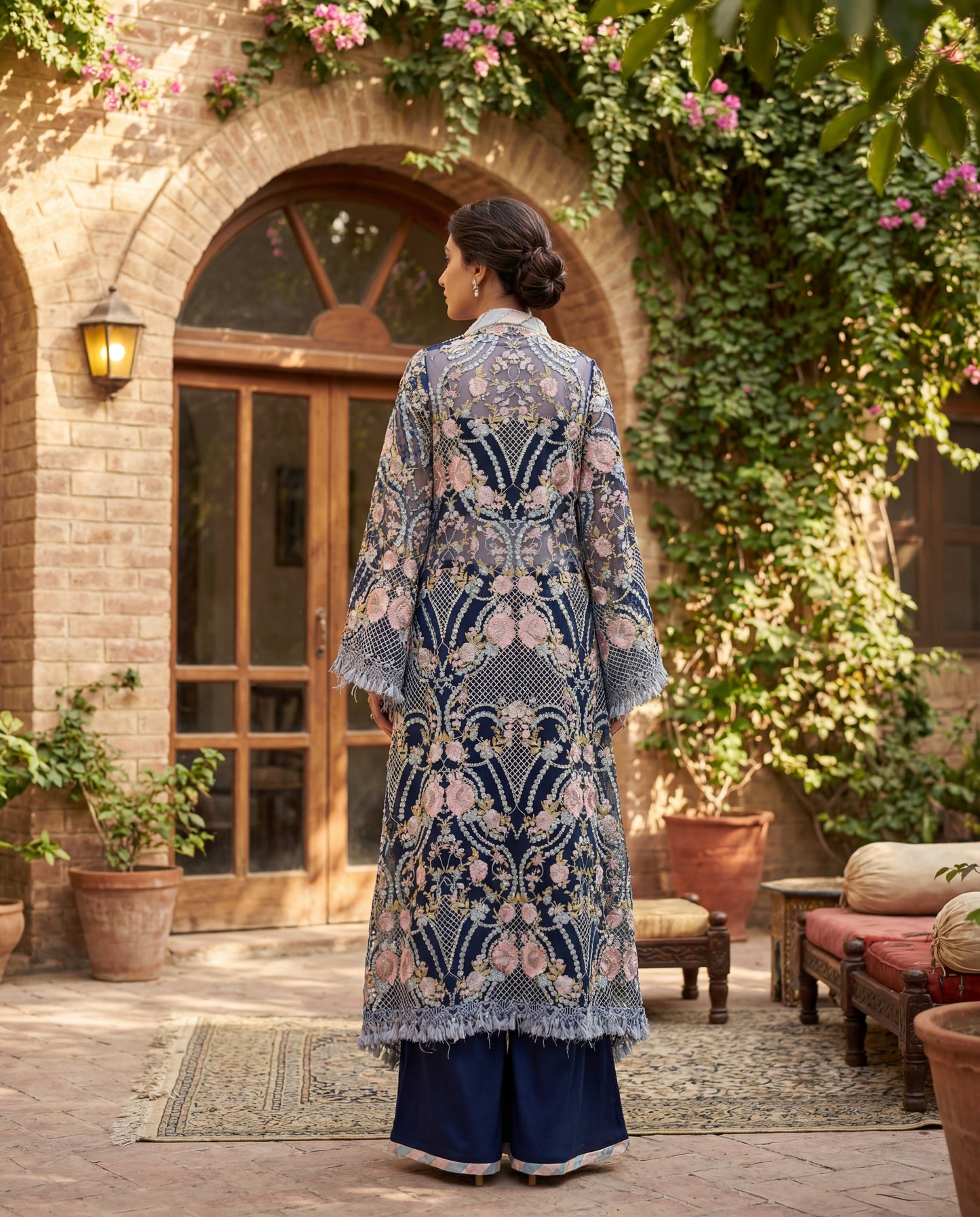 A jacket and Pallazo set-(OV-4050)