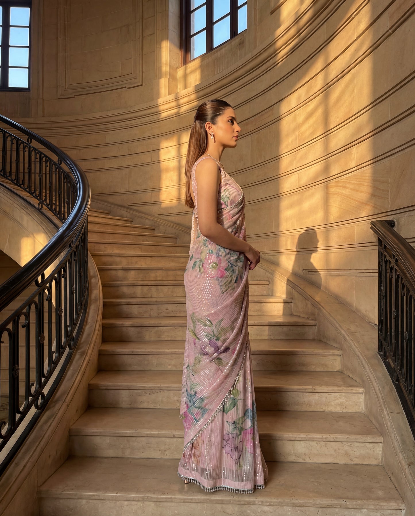 A sequinned sari-(PLS-71100)