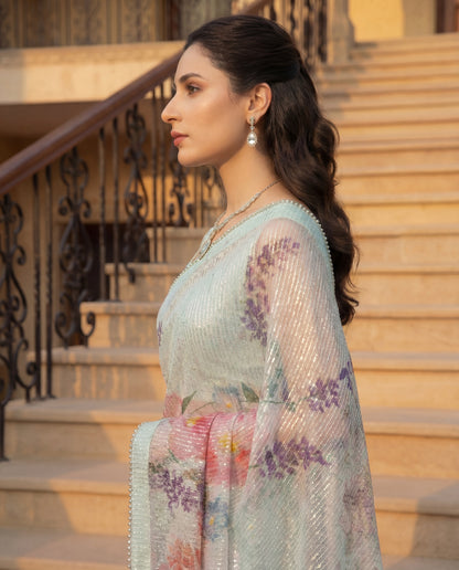 A sequinned sari-(SPD-2700)
