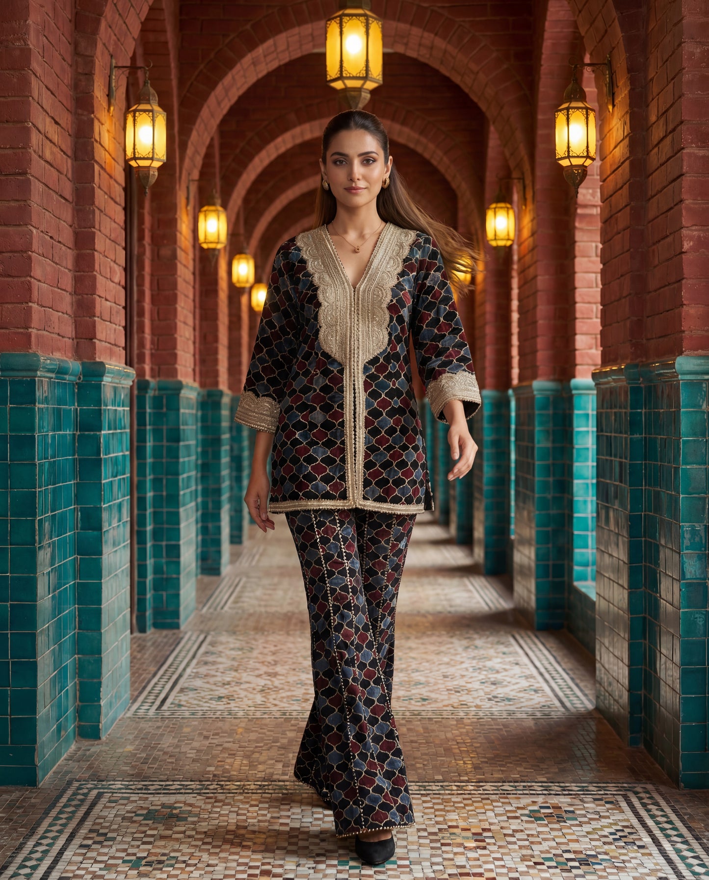 An Ajrakh set-(JKA-611100)