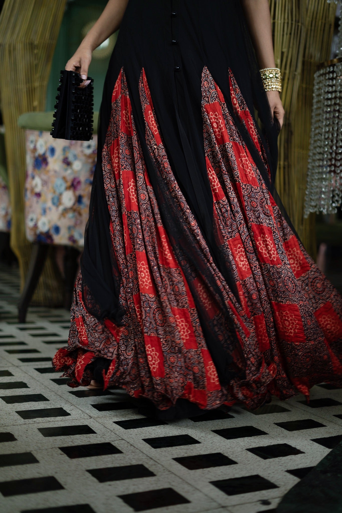 A black Anarkali (NBF-18)
