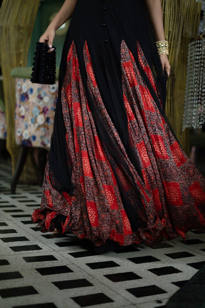 A black Anarkali (NBF-18)