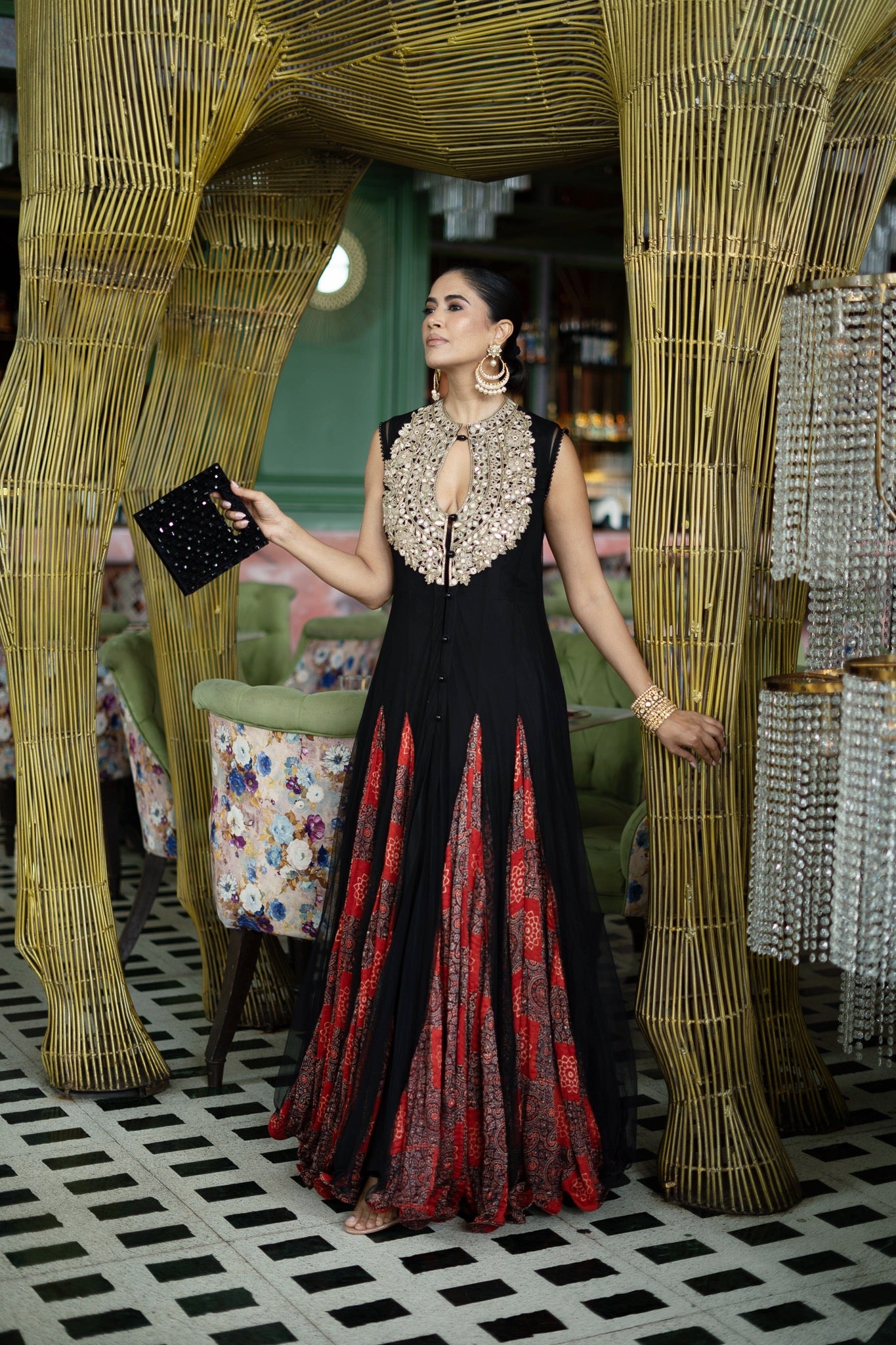 A black Anarkali (NBF-18)