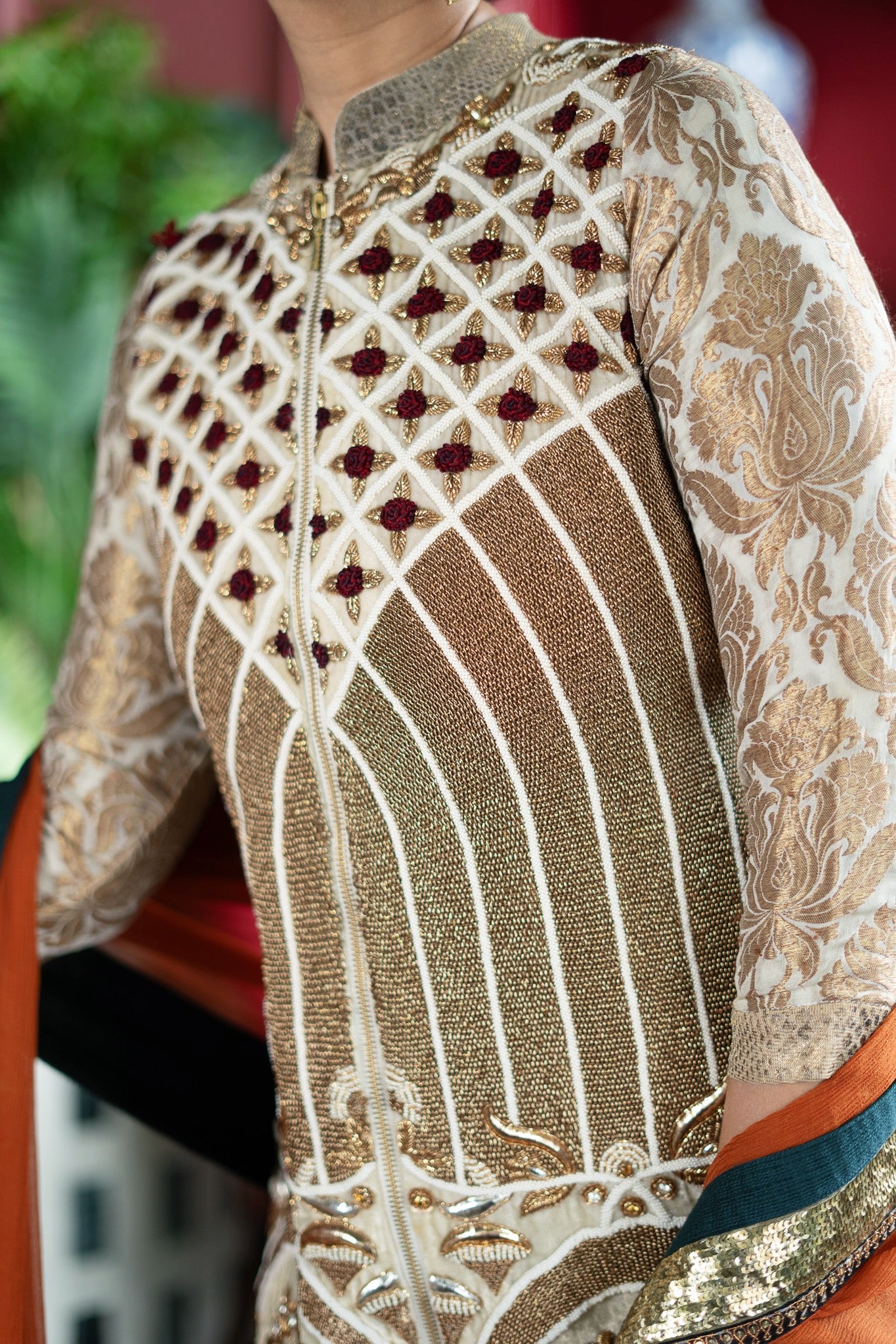 A short jacket with a crushed pallazo (NBF-630)