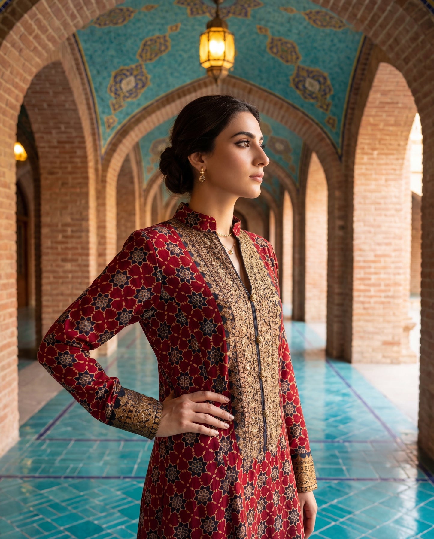 An A-line kurta set-(DM-16200)