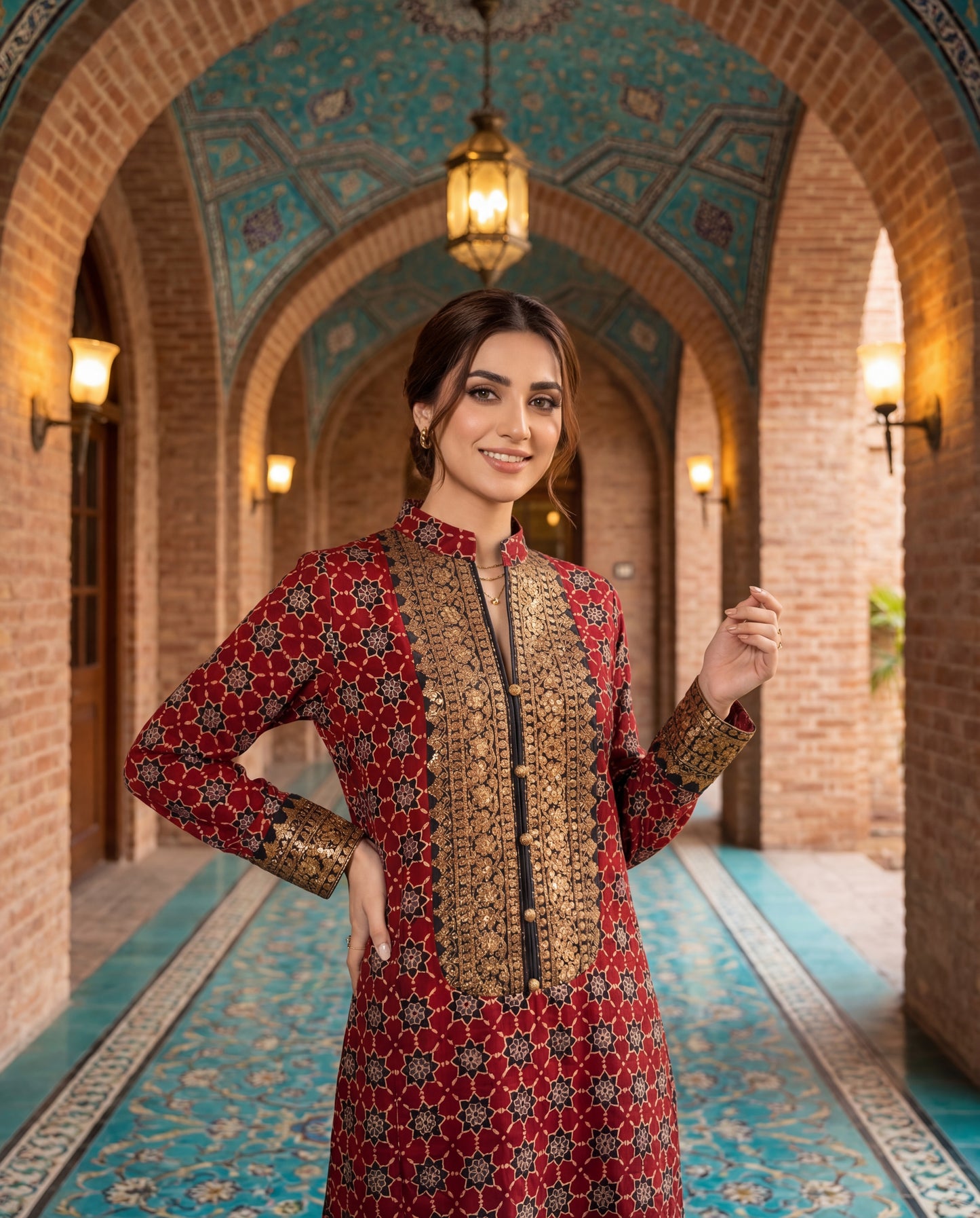 An A-line kurta set-(DM-16200)
