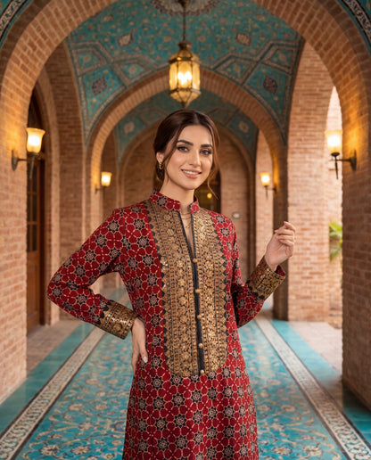 An A-line kurta set-(DM-16200)