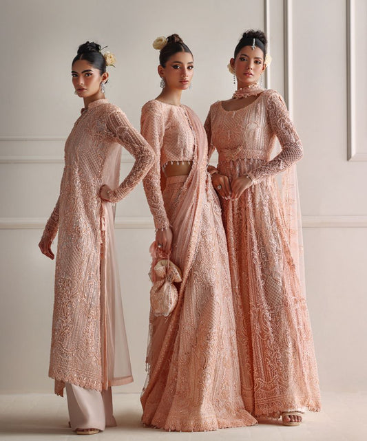Peach ghagra set