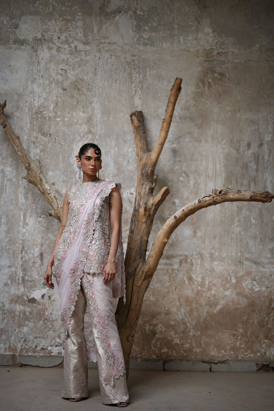 Embroidered kurta and pant set- (9124.2)