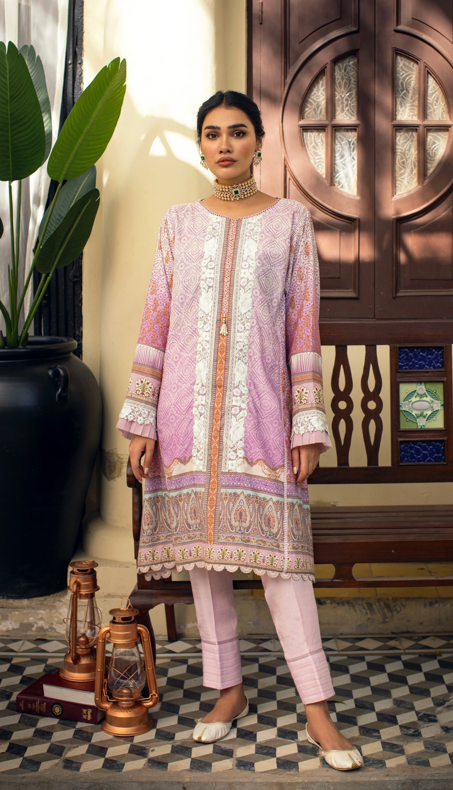 A purple kurta set (RZ-9198)