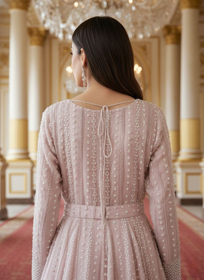 A peach Anarkali