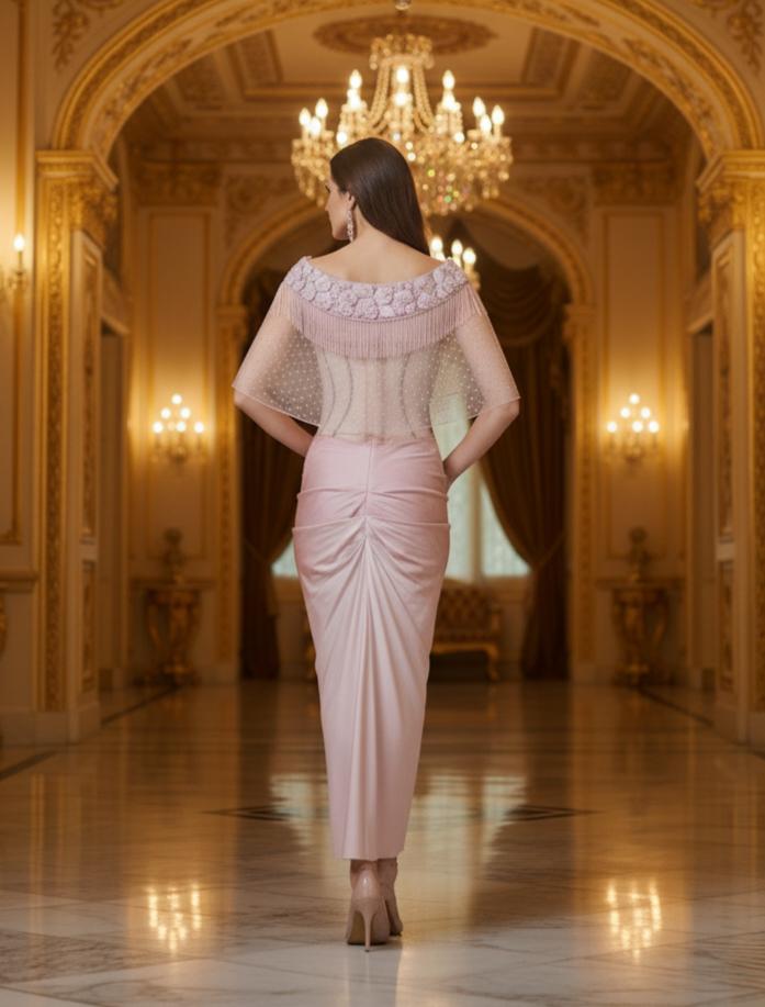 A gown and cape set