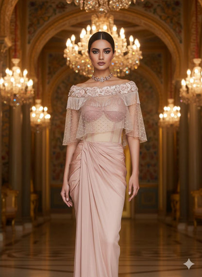 A gown and cape set