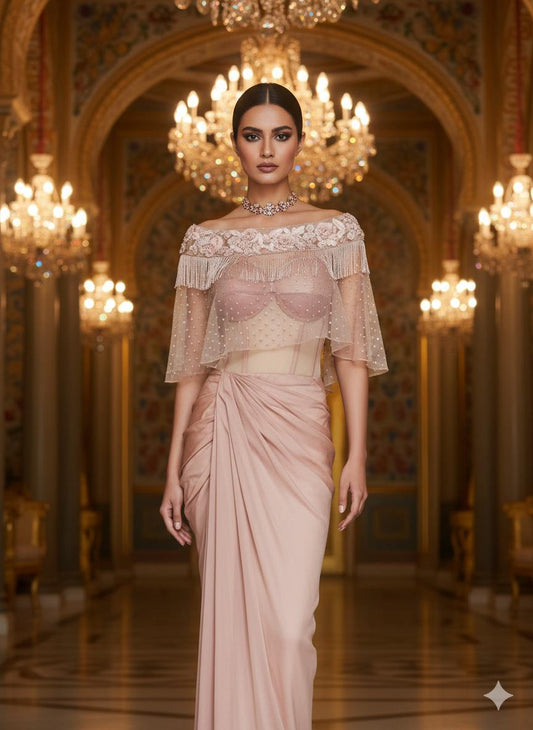 A gown and cape set