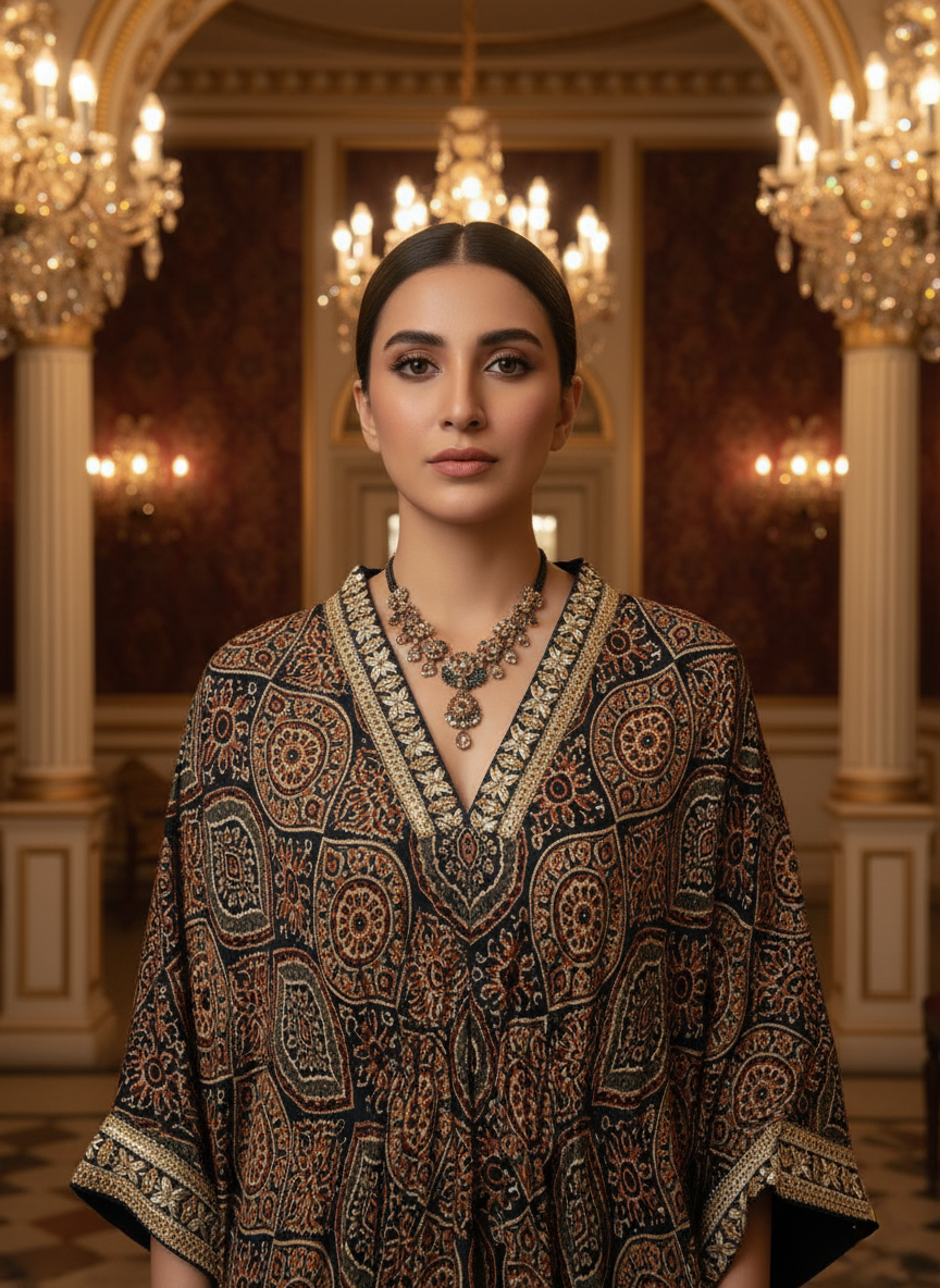 An Ajrakh Kaftan- (AJK-900)