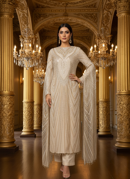 A cape sleeve kurta set- (10199)