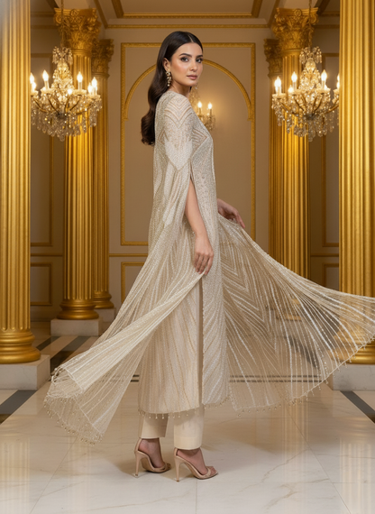 A cape sleeve kurta set- (10199)