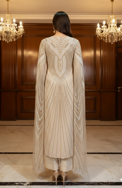 A cape sleeve kurta set- (10199)