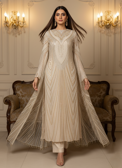 A cape sleeve kurta set- (10199)