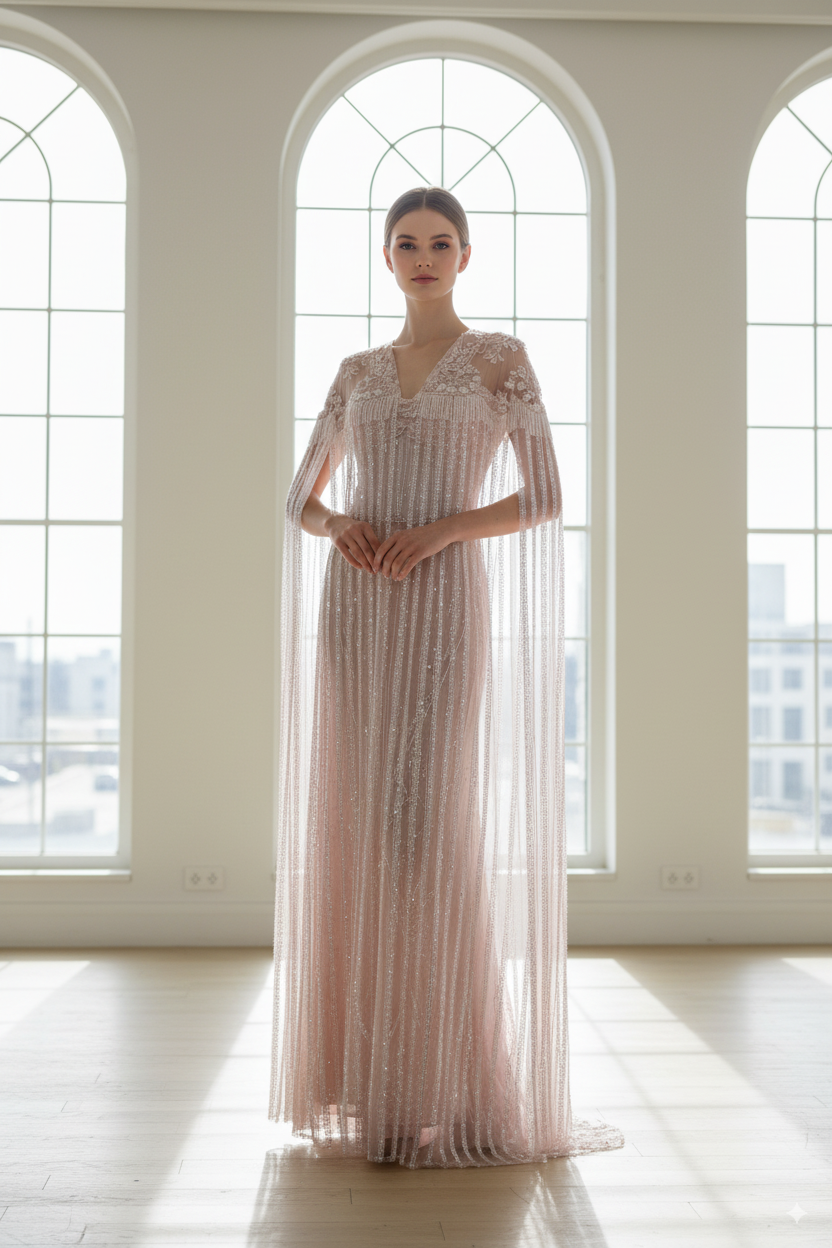 An embellished gown