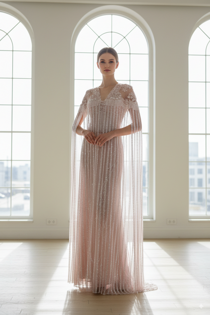 An embellished gown