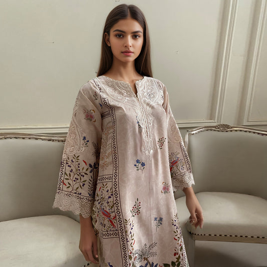 A printed kurta and pant set (9278)