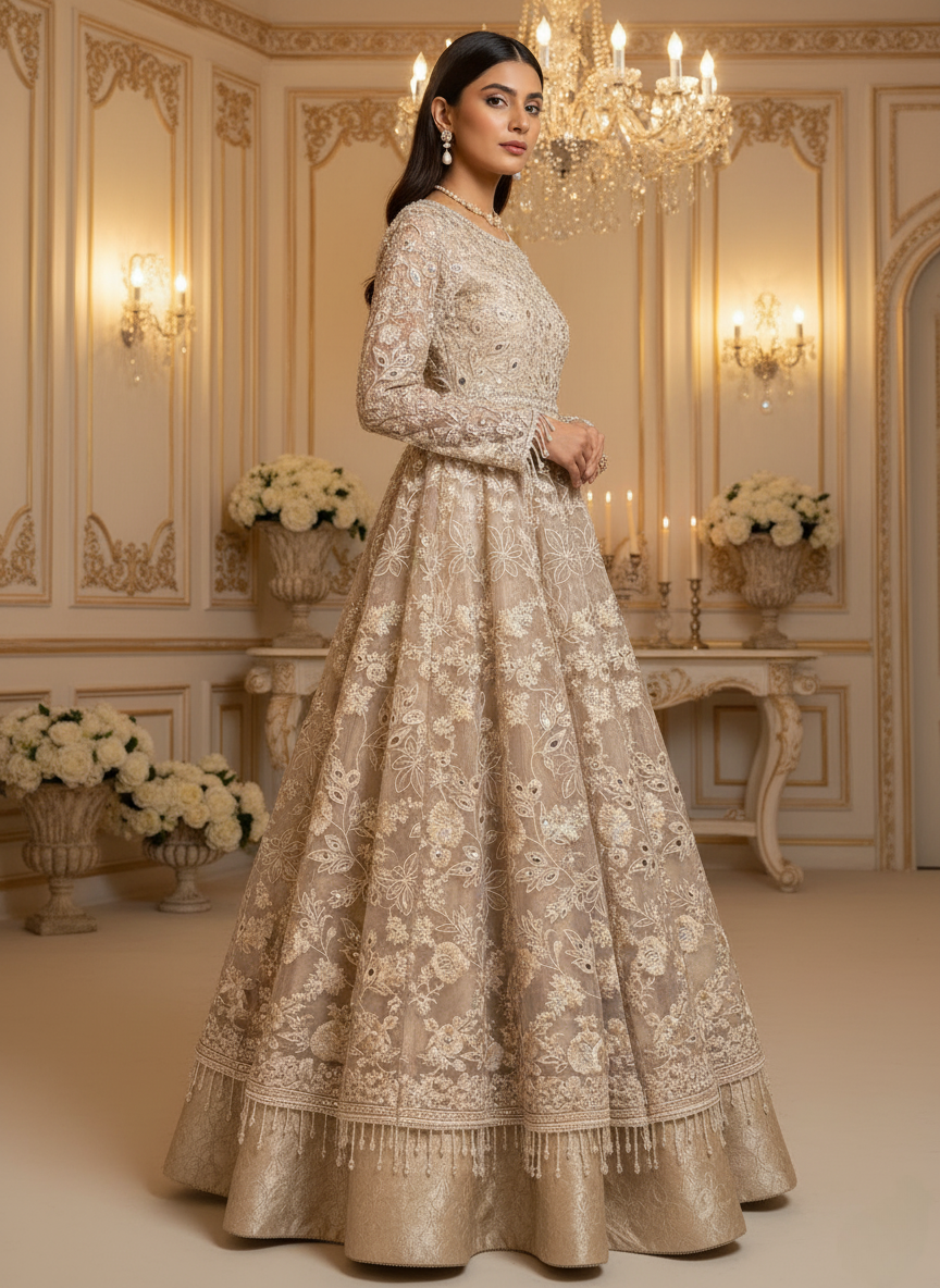 An embroidered Anarkali