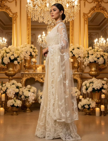 An embroidered sari- (10306)