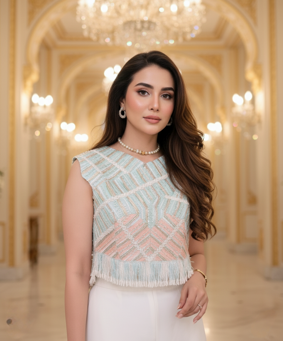 A crop top set-(VT-9)