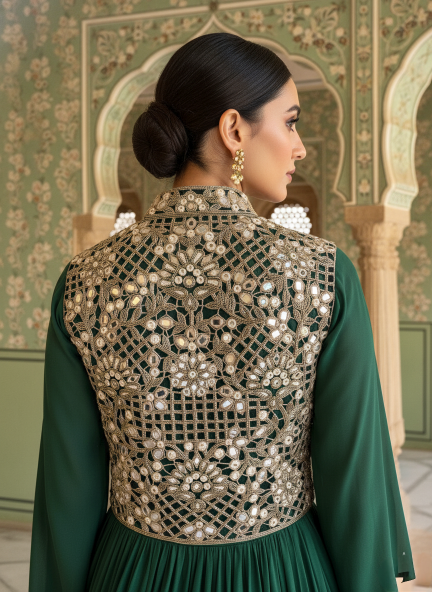 An Anarkali with a koti- (MH-014)